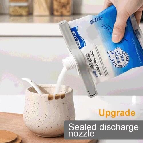 Creative Food Bag Storage Clips Freezer Fridge Bag Sealing Clip Snack Food Storage Bag Clips With Discharge Nozzle Kitchen Tool