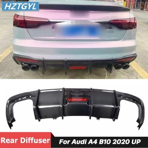 Carbon Fiber Material Rear Bumper Lip Diffuser For Audi A4 B10 Car Tuning 2020 Up
