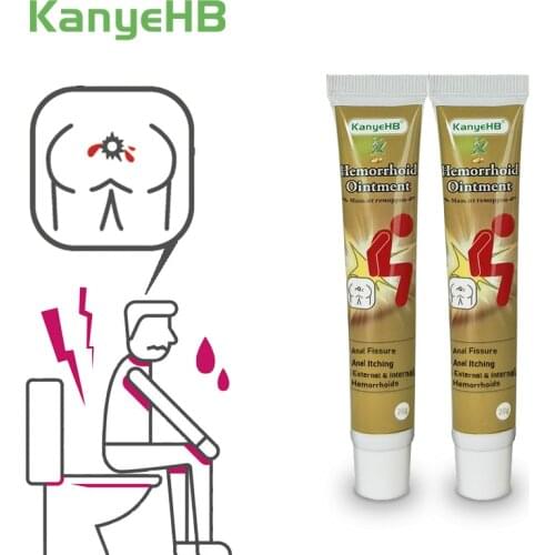 2pcs New Arrivals KanyeHB Hemorrhoids Treatment Cream Mixed External & Internal Anal Fissure Potent Pain Relief Ointment A646