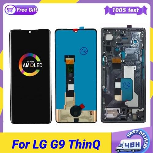 Original 6.8" For LG G9 ThinQ LCD Display Touch Screen Digitizer Assembly Replacement Accessory For LG G900 LM-G900N With Frame