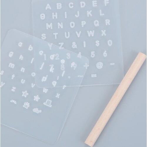 Plastic Printing Punching Alphabet Numbers Stamp Set Leather Stamping Punch Printing Tool DIY Leathercraft Leather Tool