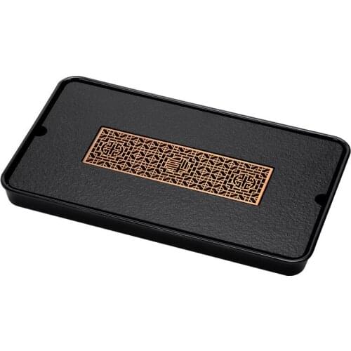 Wujinshi tea tray Kung Fu tea set tea table household tea tray drainage type dry brewing table