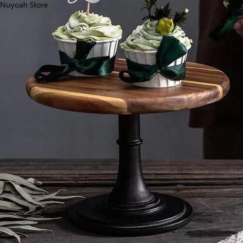 6 Inch Tall Cake Tray Dessert Table Wooden Tray Wedding Birthday Afternoon Tea Dessert Stand Set Cake Stand Nordic Exhibit Tray