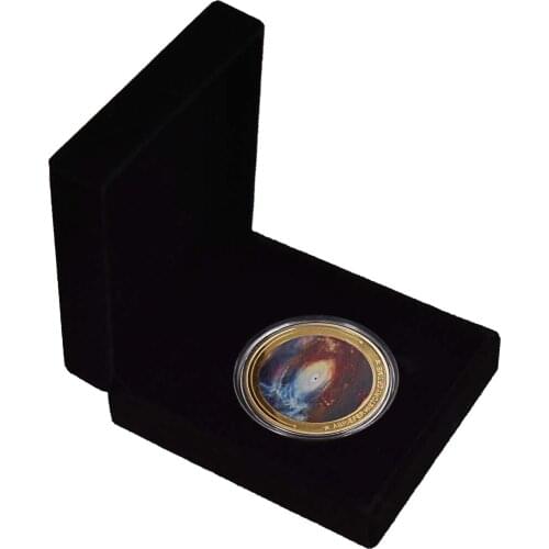 Stephen Hawking 24k Gold Plated Metal Coin Art Crafts with Box for Holiday Gifts Home Decoration Accessories Challenge Coin