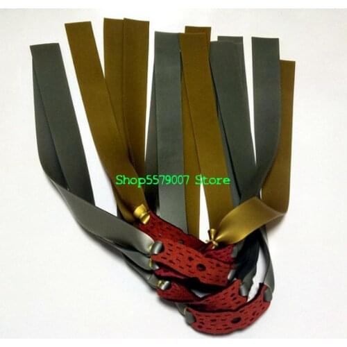 5pcs 1mm Powerful Elastic Flat Rubber Band For Hunting Fishing Slingshot Sports Outdoor Shooting Game Supplies Available