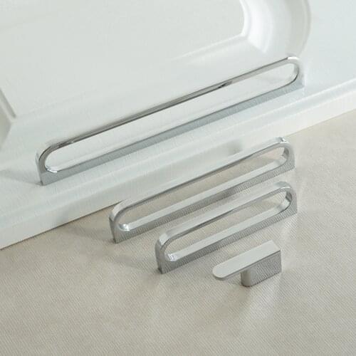 3.66" 5" 7.55" 12.6" Bright Chrome Door Knobs Zinc Alloy Cupboard Drawer Handles Kitchen Cabinet Pulls Rings 93 128 192 320mm