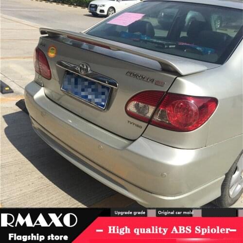For TOYOTA Corolla Spoiler 2003-2005 High Quality TOYOTA Corolla ABS Material Car Rear Wing Primer Color Rear Spoiler