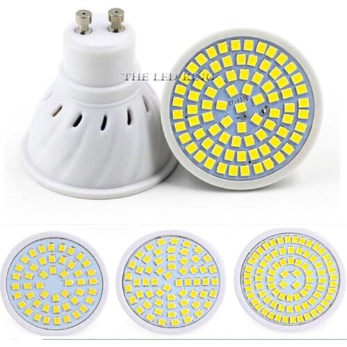 GU10 LED Spotlight Bulbs 110V 220V 2835 SMD 4W 6W 8W 36 54 72LEDs Cold Warm Neutral White GU 10 Lamp 12V 24V For Home Decor