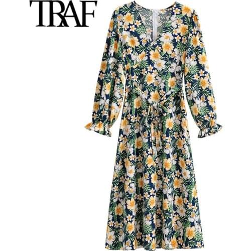 Цветочные летние платья TRAF China At AliExpress