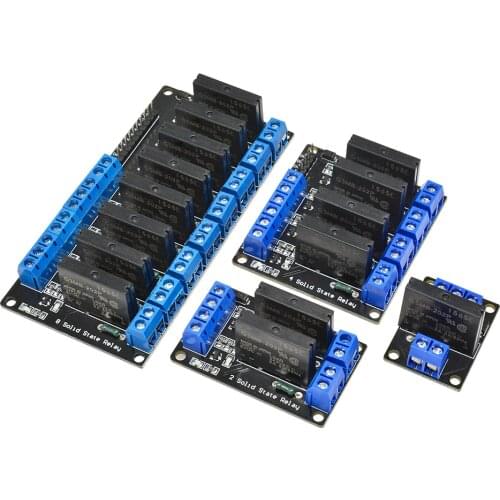 DC 5V 1 2 4 8 Channel Solid State Relay Module High Low Level Relay 240V 2A Output With Resistive Fuse DIY Kit Board For Arduino
