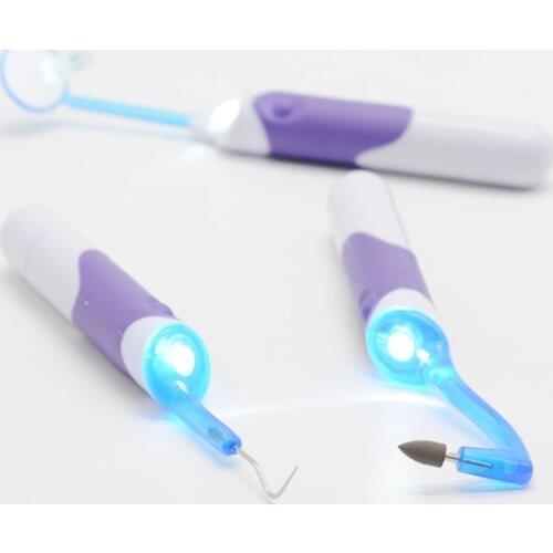 Oral Clean Tooth Care 3Pcs/Set LED Dental Hygeine Cleaning Tool Kits- Dental Mirror + Plaque Remove + Tooth Stain Eraser