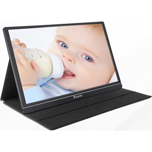 Portable Monitor Upgraded 15.6 Inch 1920 x 1080 Full HD USB USB-C Computer Display Ultra-Slim IPS Screen with HD USB-C Port Dual