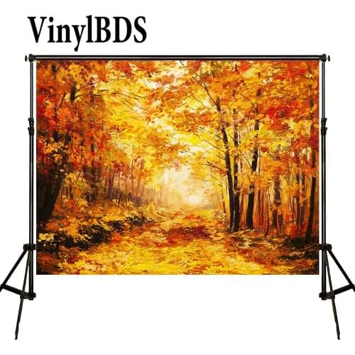 VinylBDS Photography Background Fall Photography Backdrops Scenic Backdrops Forest Backdrop Outdoor Kids Backdrop For Studio