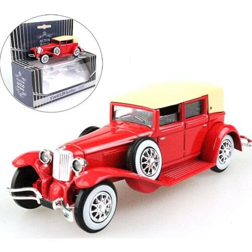 Alloy Diecast 1929 Vintage Car Model Retro Old Car Vehicle Model Cafe Bar Decoration