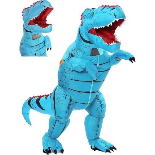 Funny Costume T Rex Costume Inflatable Dinosaur Cosplay Furry Suits Party Game Fursuit Cartoon Dress Outfits Carnival Ad Apparel