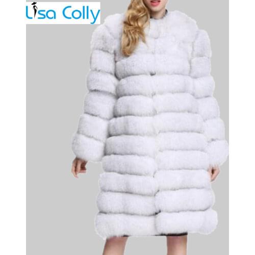 Women 90CM Luxury Super Long Faux Fur Coat Jacket Women Thick Winter Coat Outwear Fluffy Furs Jacket Coat Warm Parka Overcoat