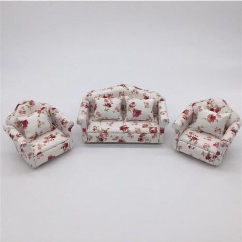 1:12 Doll House DIY Miniature Sofa Sets Dollhouse Accessories Furniture Sets for Kids Player Game Toys Mini Furniture Sofa Model