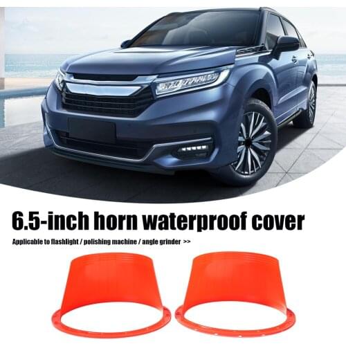 1 Pair 6.5 Inch Plastic Car Audio Modified Speaker Ring Ultra-Thin Waterproof Cover Protector Car Interior Accessories