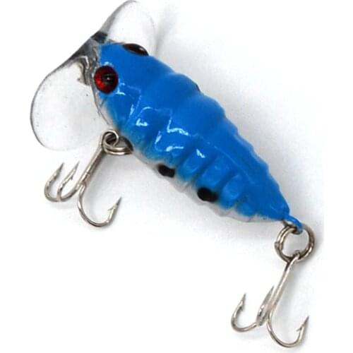 1Pcs 4cm 4g Artificial Bait Fishing Lure Insect Crankbait Wobbler Feeder Carp Pesca Fishing Lure Boat Supplies With 3D Eyes