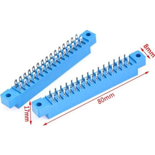 1pc PCB 2x15 Socket New Card Edge Connector Row 30 Pin 3.96mm Pitch 805 Slot Solder
