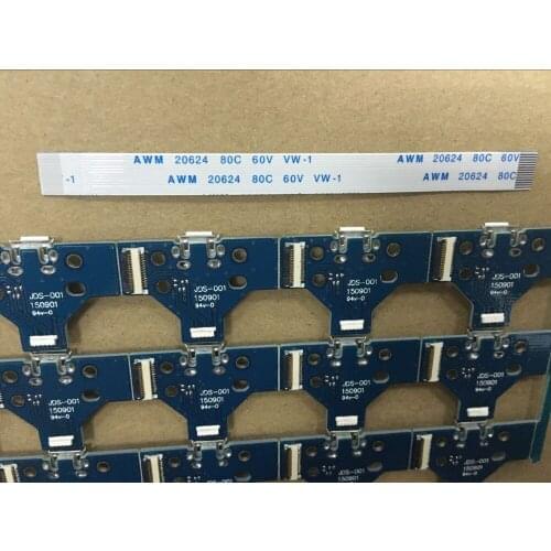 10sets=20pcs New Version JDS001 USB Charging Port Socket Board W/ Flex Ribbon Cable For PS4 Controller Charger Pcb Board