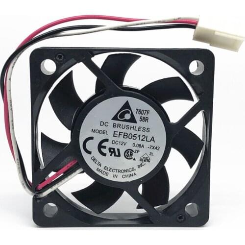 2pcs Delta EFB0512LA 5010 50MM 50*50*10MM Fan For Graphics card North and south bridge chip Cooling fan 12V 0.08A with 3pin