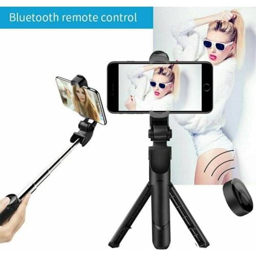 4 in 1 Wireless Bluetooth Selfie Stick Mini Tripod Phone Clip Holder Universal for IOS & Android for IPhone X 8 Smartphone