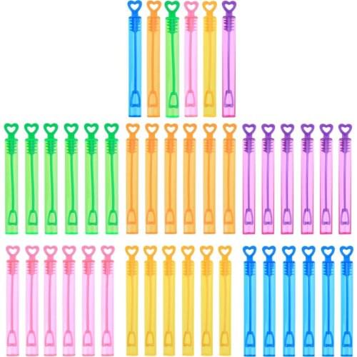 6pcs Heart Empty Bubble Soap Bottles Fun Outdoor Bubble Blowing Maker Children Toy Wedding Birthday Party Decor