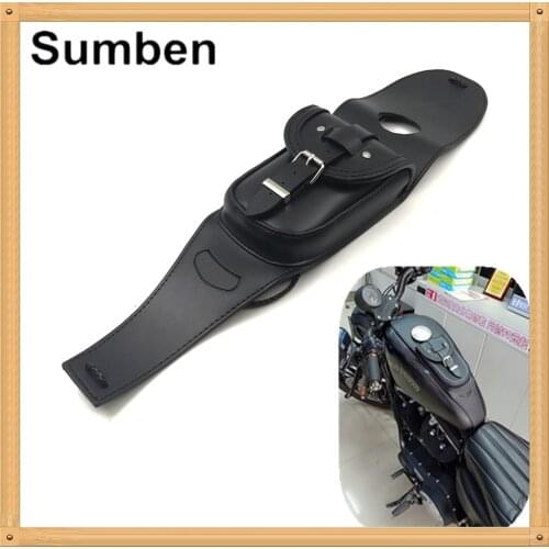 PU Leather Motorcycle Tank Bags Tank Chap Cover Tool Bag for Harley Sporster XL 883 1200 X48 Iron Dyna Street Bob