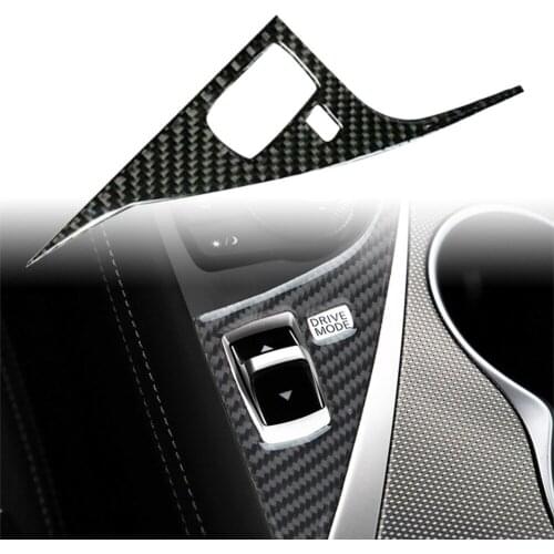 Car Carbon Fiber Interior Gear Shift Drive Panel Cover For Infiniti Q50 Q60 2014 2015 2016 2017 2018 2019
