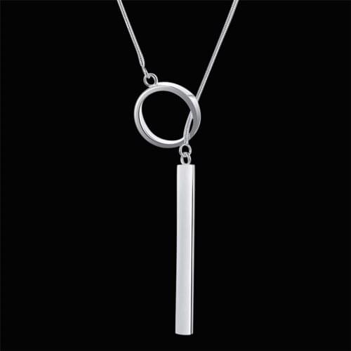 Factory direct 925 Sterling Silver Necklace For Women Wedding Jewelry 18 inches Creative Round Pendant fashion Christmas gifts