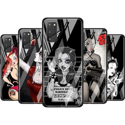 Disney Bad Princess Tempered Glass Cover For Samsung Galaxy S20 S10 S9 S8 S10E FE Ultra Plus Lite Phone Case