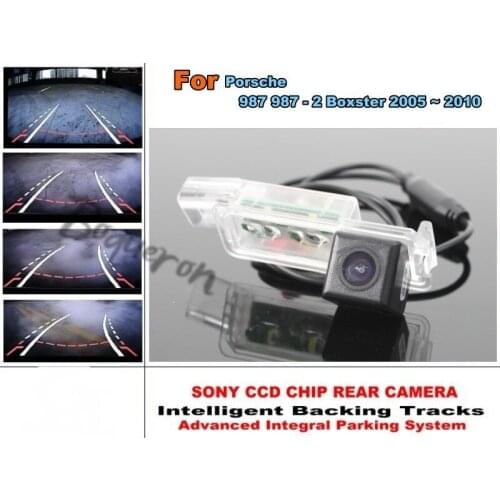 For Porsche 987 987 - 2 Boxster 2005-2010 Smart Tracks Chip Camera / HD CCD Dynamic Tragectory Car Rear View Parking Camera