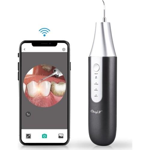 CkeyiN Electric Ultrasonic Dental Scaler Visual Camera Calculus StainTartar Remover Endoscope Teeth Whitening Oral Hygiene Care