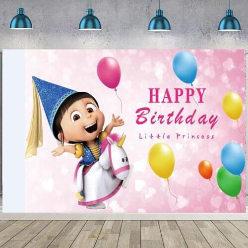 Little Princess Agnes Backdrop Unicorn Baby Shower Girl Birthday Party Custom Photo Background Photocall Prop Decoration Banner