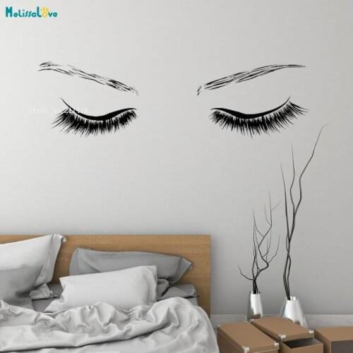 Exquisite Eyes Vinyl Wall Sticker Decals Sexy Female Face Beauty Salon Attractive Self-adhesive Mural Art Poster Decor YT1607
