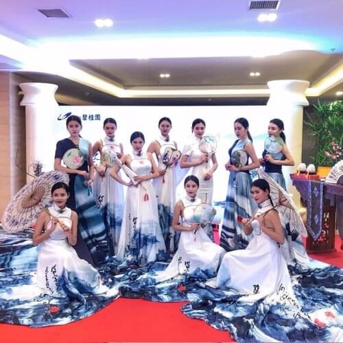 Chinese Silk Party Dresses Women Traditional Evening Gown Vintage Cheongsam Oriental Collars Vestidos Formales Asian Qipao Woman