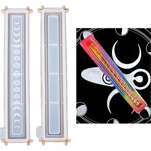Moon Phase Incense Box Storage Resin Casting Mold Sun Moon Star Container Mold Incense Sticks Holder Mold