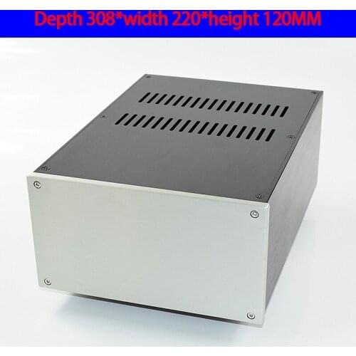 KYYSLB 308*220*120MM CJ137 All-aluminum Decoding Amplifier Chassis Box House DIY Enclosure with Screw Amplifier Case Shell