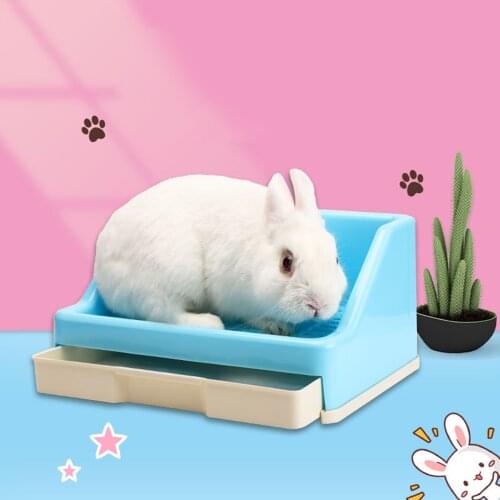 Small Pet Rabbit Litter Box Plastic Corner Litter Box Potty for Ferret
