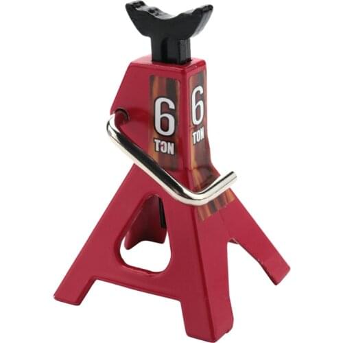 1Pcs RC Cars Metal 3/6 Ton Scale Jack Stands Height Adjustable Tool for 1/10 RC Crawler Truck Car Trx4 Axial SCX10