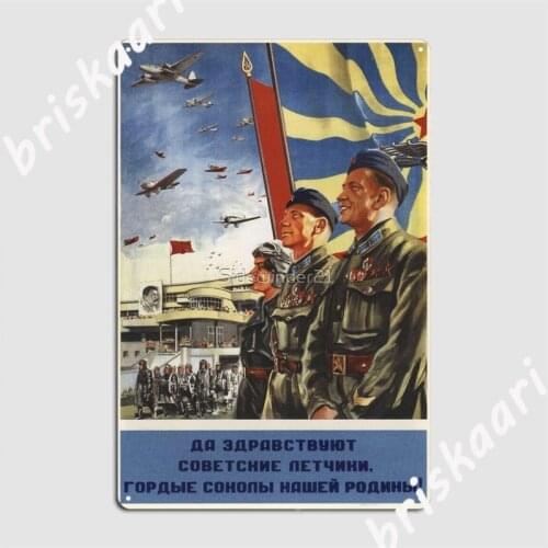 Ussr Wwii Propaganda Great Patriotic War Metal Signs Cinema Kitchen Club Bar Vintage Plaques Tin sign Posters