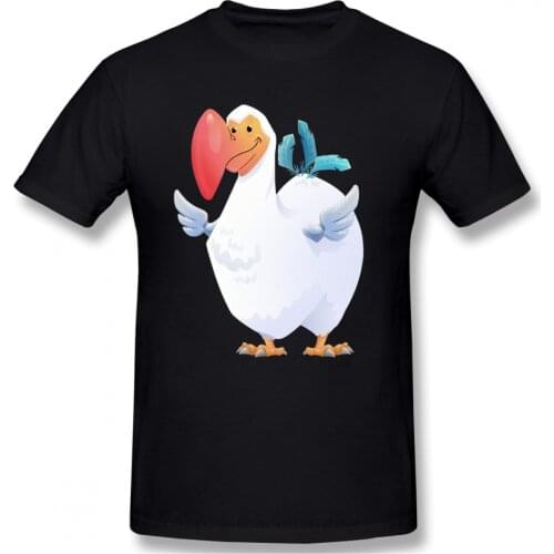 Cute Dodo Bird Black TShirt ARK Survival Evolved Prehistoric Animals Game Homme T-Shirt Tees Pure Cotton Oversized Short Sleeve