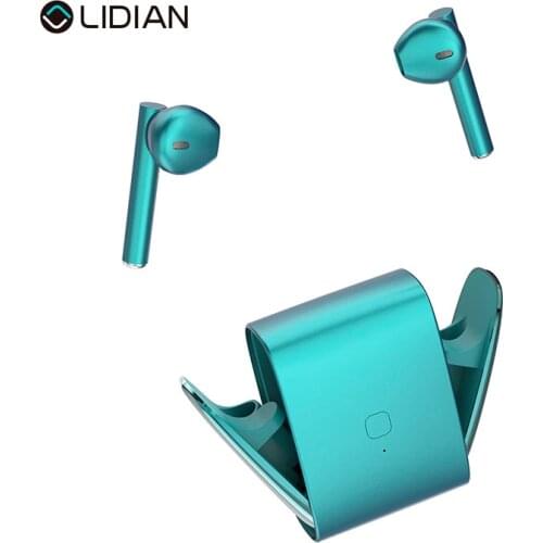 LIDIAN new OEM 5.0 TWS belutooth earphones type c Long standby Side open patent green waterproof Wireless true headset earphones