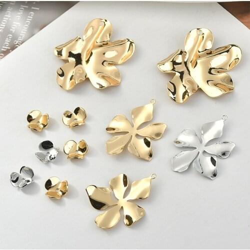 New style 30pcs/lot cartoon flowers shape copper florals diy jewelry earring/garment pendants accessory