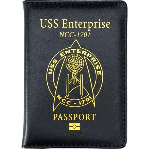 Academy USS Enterprise NCC-1701 Passport Cover Travel Covers for Passport Holder Drop Shipping
