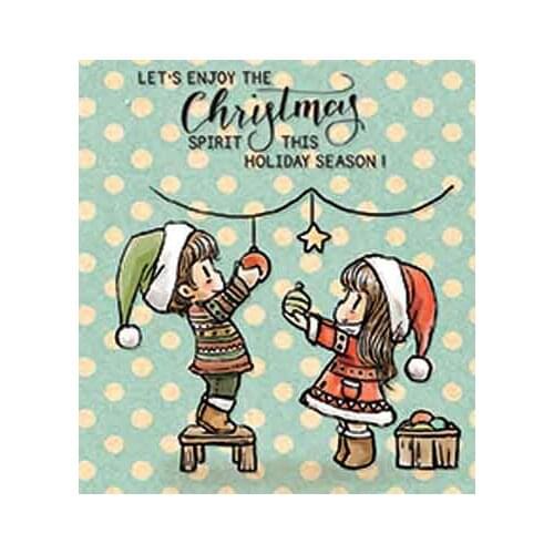 Celebrate Christmas Transparent Silicone Rubber Stamp And Metal Die Sheet Cling Scrapbooking DIY Cute Pattern Photo Album