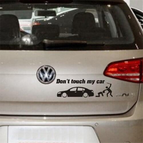 "Don't Touch My Car" Funny Car Magnet - Premium Quality Humorous Vehicle Bumper Decal car stickers 9'' white black