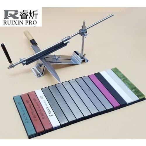 [Video] iron steel ruixin pro knife sharpener Professional Kitchen Sharpening Fix Fixed Angle stones diamond stones bar