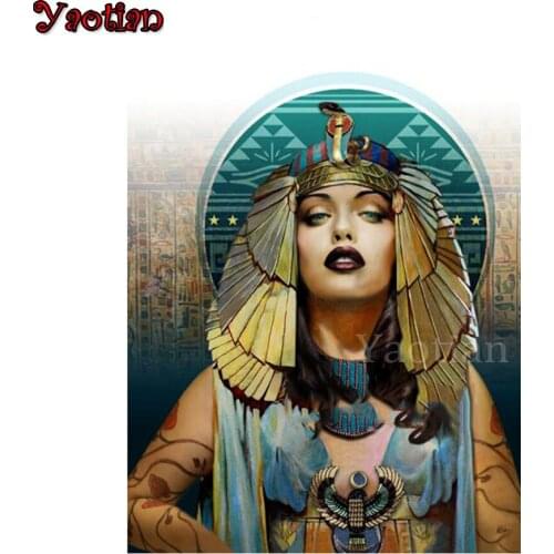 Yaotian Full Square Diamond Embroidery Egyptian Queen Craft Kit Sale Diamond Painting Mosaic Needlework Home Decor Gift